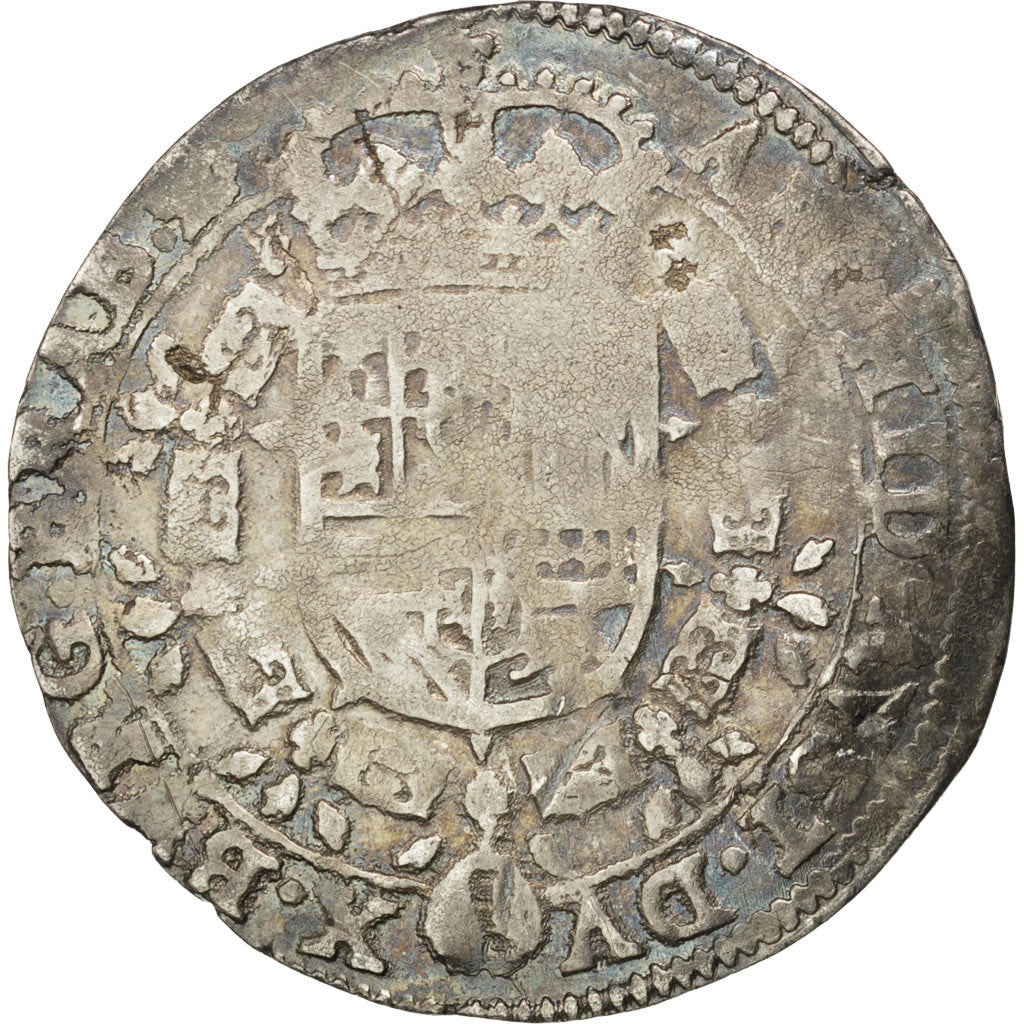 Belgium, 1/4 Patagon, 1626, Brussels, F(12-15), Silver, 6.91