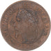 Moneda, Francia, Napoleon III, 2 Centimes, 1862, Bordeaux, EBC+, Bronce