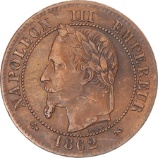 Monnaie, France, Napoleon III, 2 Centimes, 1862, Bordeaux, SUP, Bronze