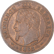 Monnaie, France, Napoleon III, 2 Centimes, 1862, Bordeaux, SUP+, Bronze