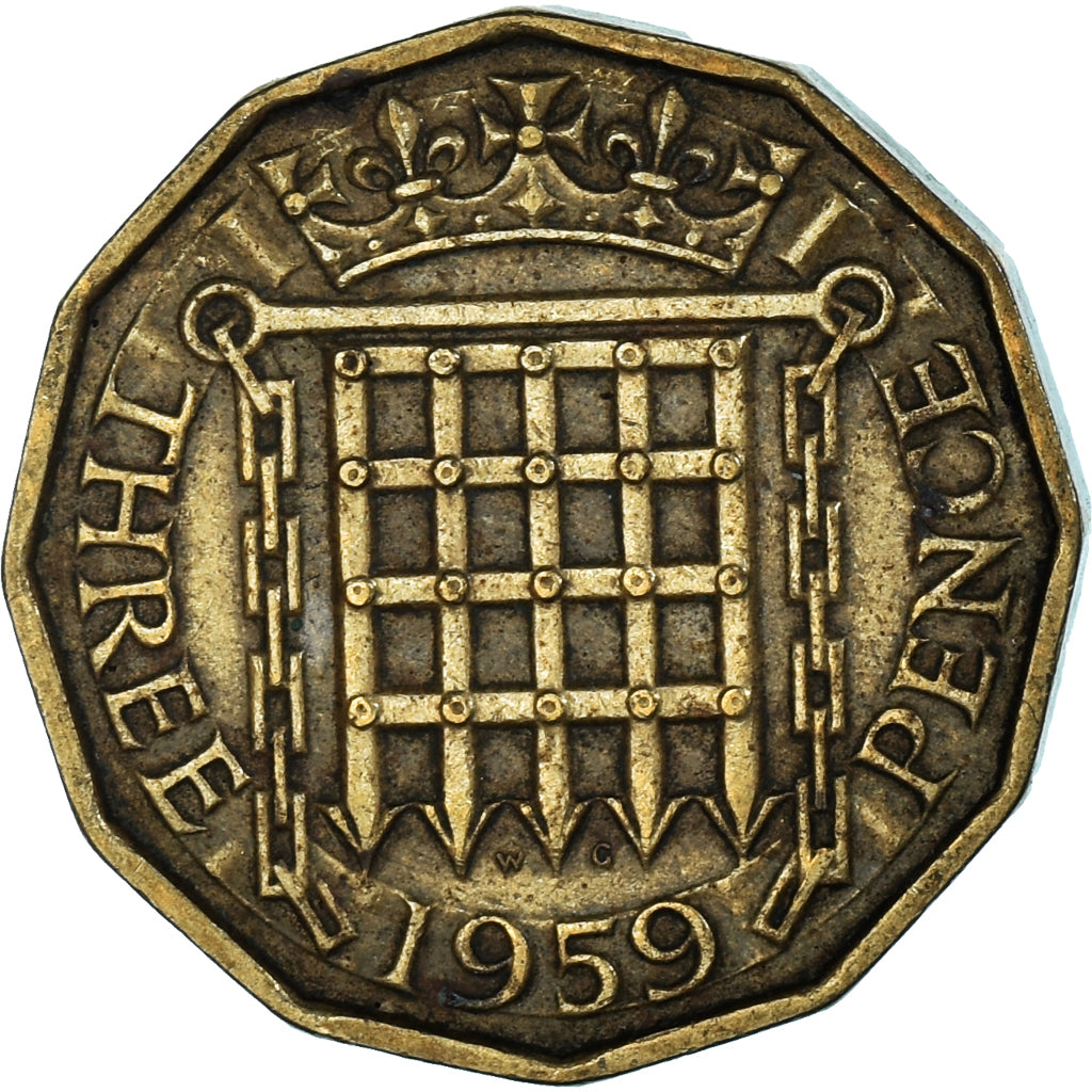 Monnaie, Grande-Bretagne, 3 Pence, 1959