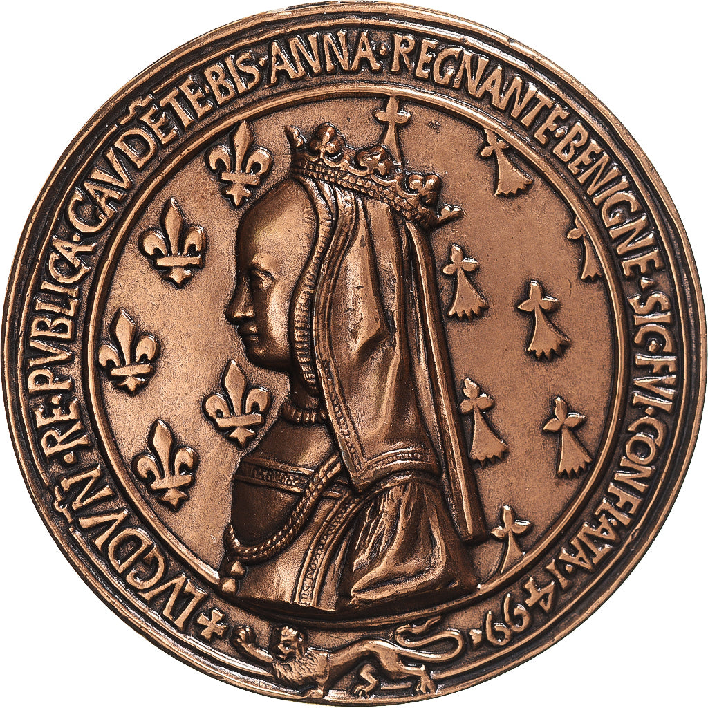 France, Medal, Mariage du Roi Louis XII et Anne de Bretagne, History, MS(65-70)