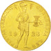 Netherlands, Ducat, 1928, Utrecht, KM #83.1a, AU(55-58), Gold, 3.49