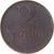 Coin, Latvia, 2 Santimi, 1922, VF(30-35), Bronze, KM:2