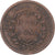 Coin, INDIA-BRITISH, Victoria, 1/2 Anna, 1845, Calcutta, VF(30-35), Copper