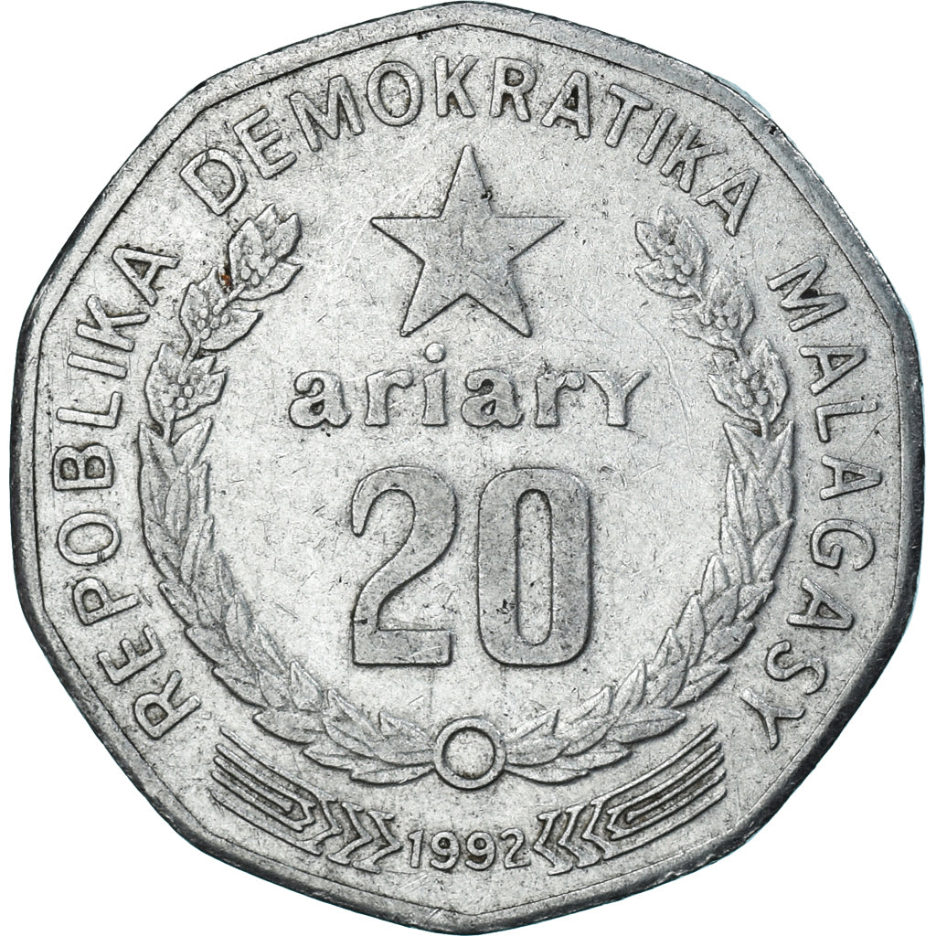 Monnaie, Madagascar, 20 Ariary, 1992