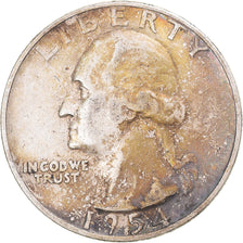 Coin, United States, Dollar, Quarter, 1954, Philadelphia, VF(30-35), Silver