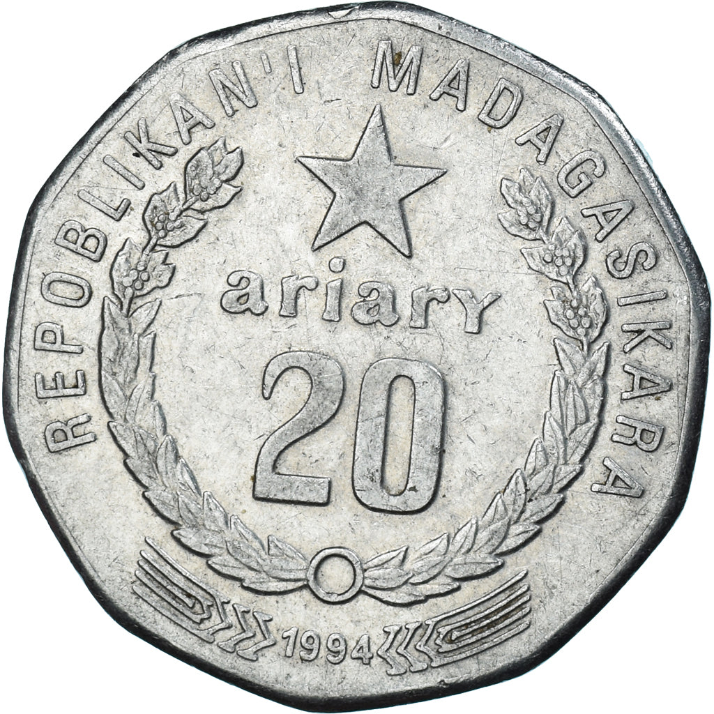 Monnaie, Madagascar, 20 Ariary, 1994