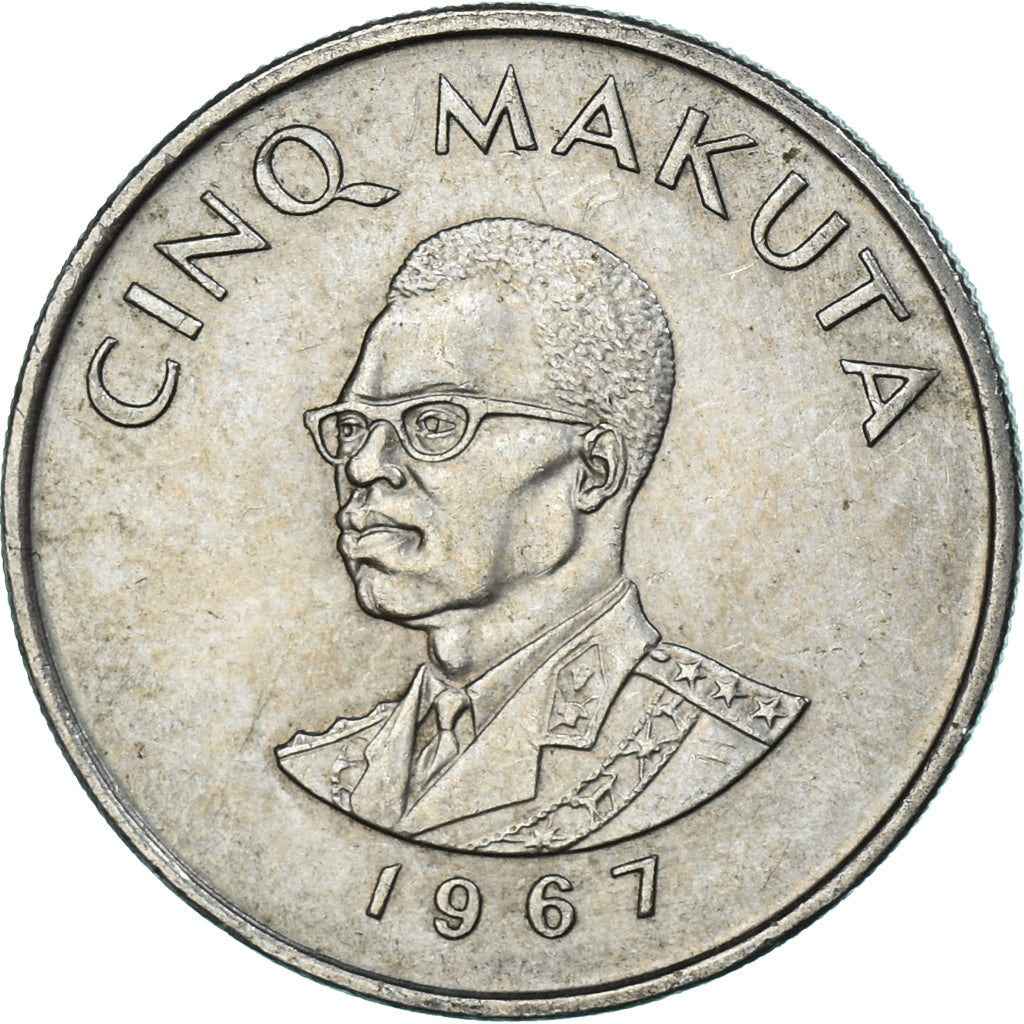 Coin, Congo, 5 Makuta, 1967