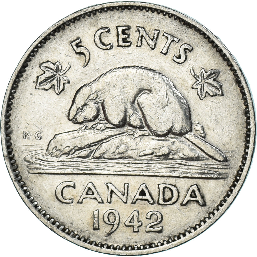 Monnaie, Canada, 5 Cents, 1942