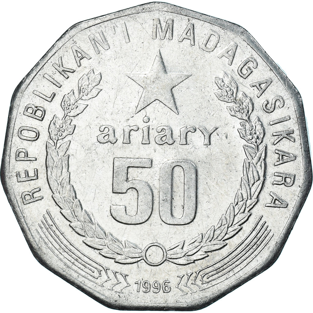 Monnaie, Madagascar, 50 Ariary, 1996