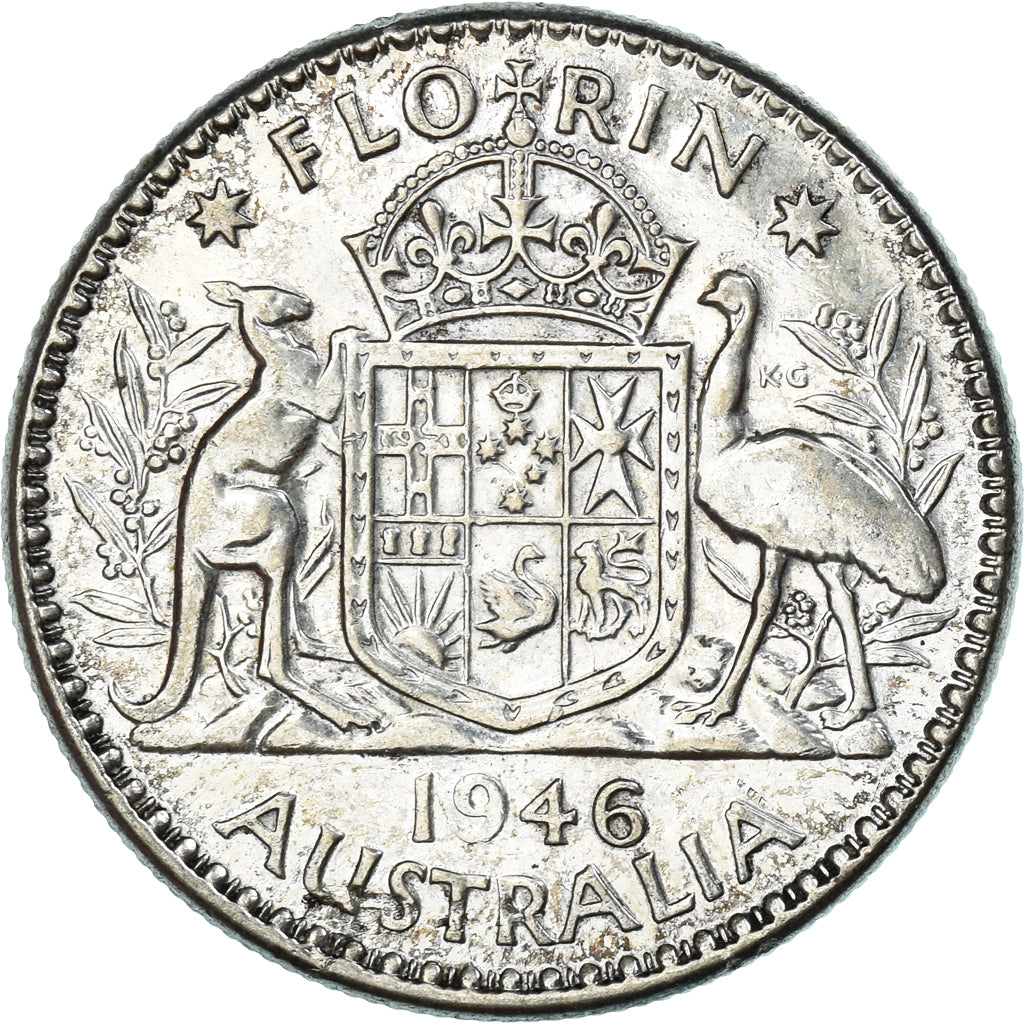 Münze, Australien, Florin, 1946