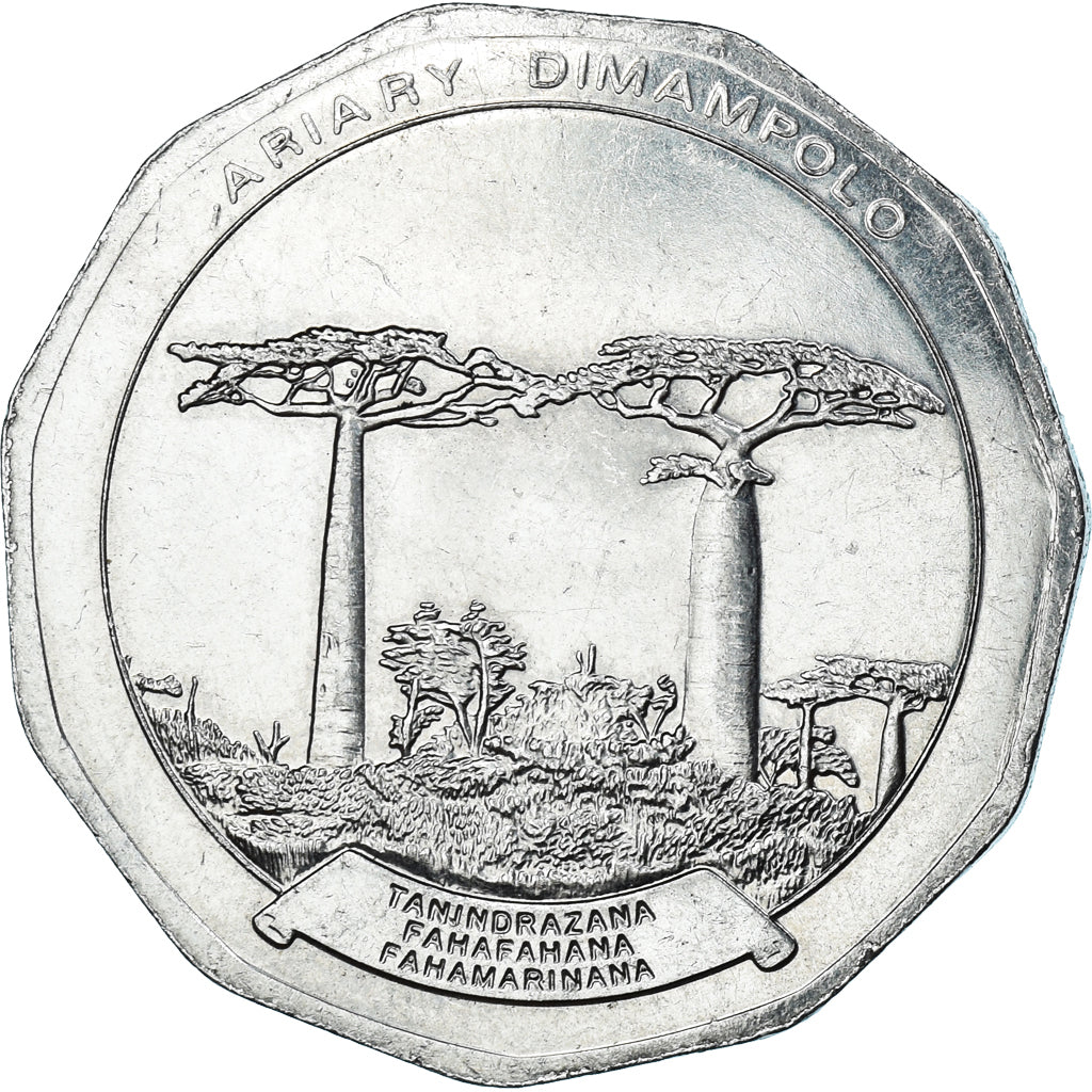 Coin, Madagascar, 50 Ariary, 1996