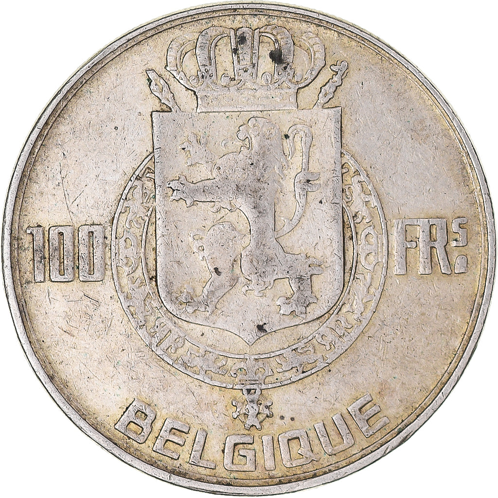 Coin, Belgium, 100 Francs, 1948, Royal Belgium Mint, VF(30-35), Silver, KM:138.1
