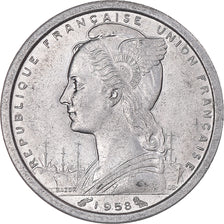 Coin, Madagascar, Franc, 1958, Paris, EF(40-45), Aluminum, KM:3