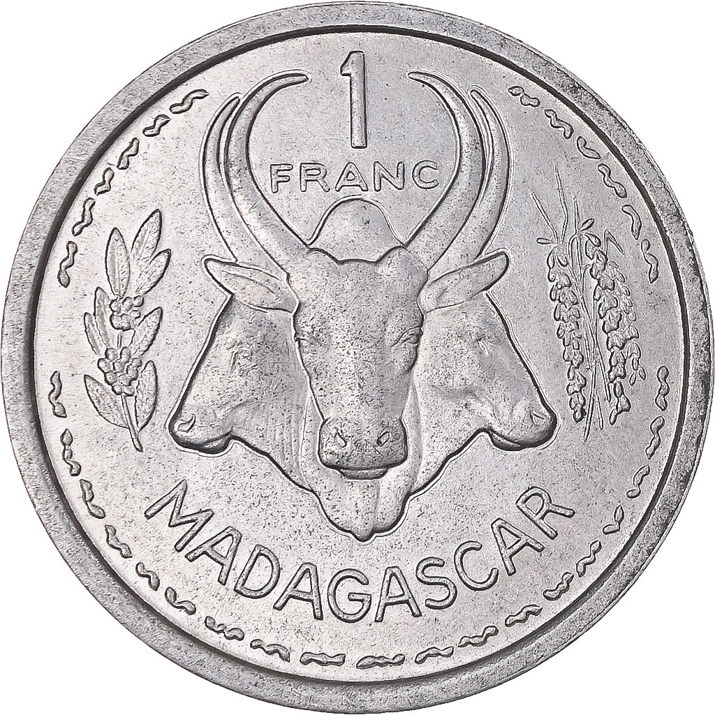 Coin, Madagascar, Franc, 1958, Paris, EF(40-45), Aluminum, KM:3