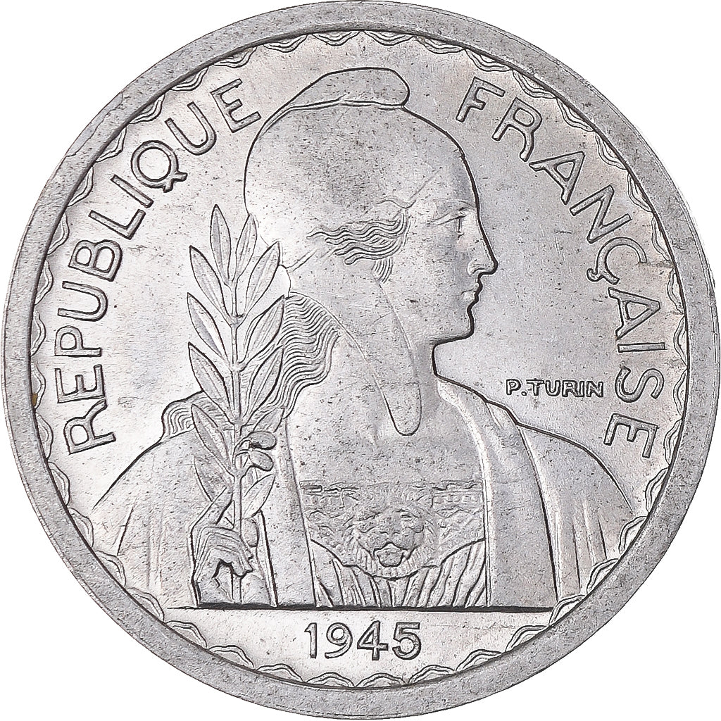 Monnaie, Indochine française, 10 Cents, 1945, Paris, TTB+, Aluminium, KM:28.1