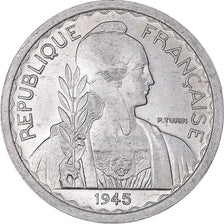 Monnaie, Indochine française, 10 Cents, 1945, Paris, TTB+, Aluminium, KM:28.1