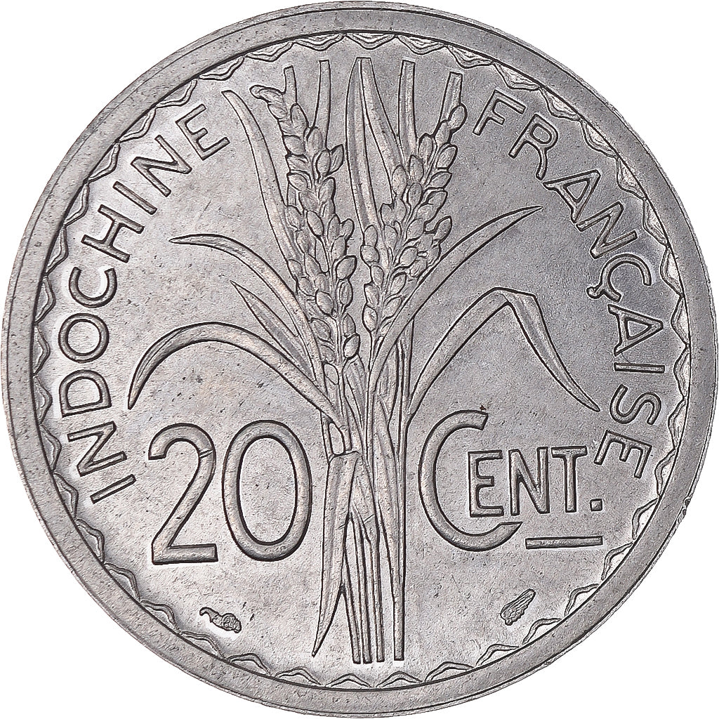 Moneta, INDOCINA FRANCESE, 20 Cents, 1945, Paris, BB+, Alluminio, KM:29.1