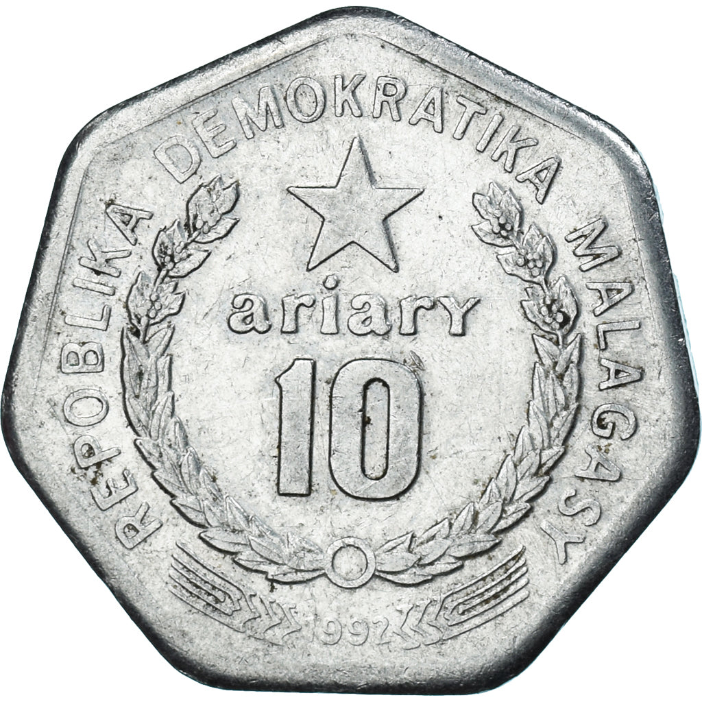 Monnaie, Madagascar, 10 Ariary, 1992
