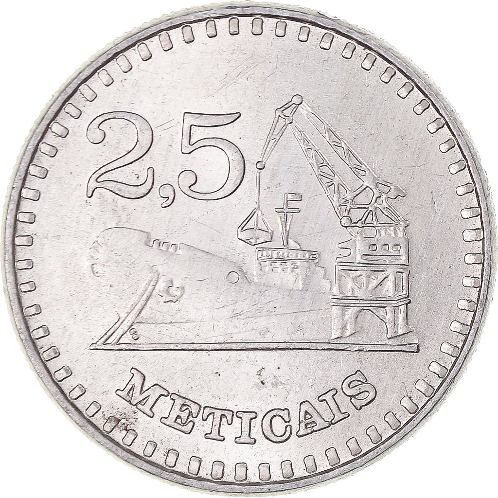Monnaie, Mozambique, 2-1/2 Meticais, 1986, SUP+, Aluminium, KM:100