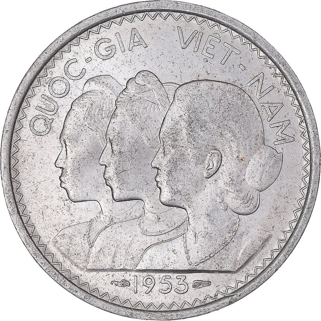 Coin, Vietnam, STATE OF SOUTH VIET NAM, 20 Su, 1953, Paris, EF(40-45), Aluminum