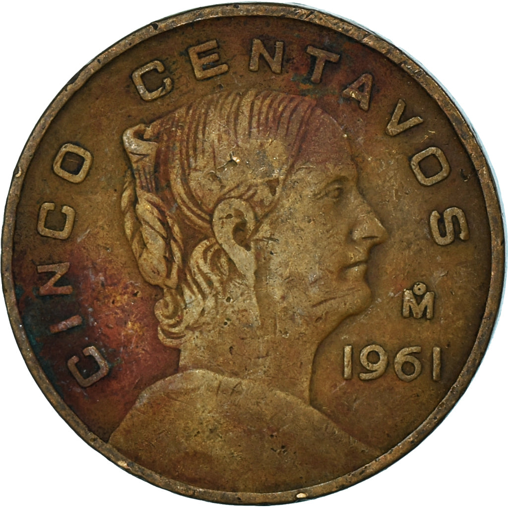 Moeda, México, 5 Centavos, 1961