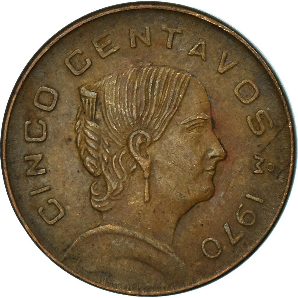 Moneda, México, 5 Centavos, 1970