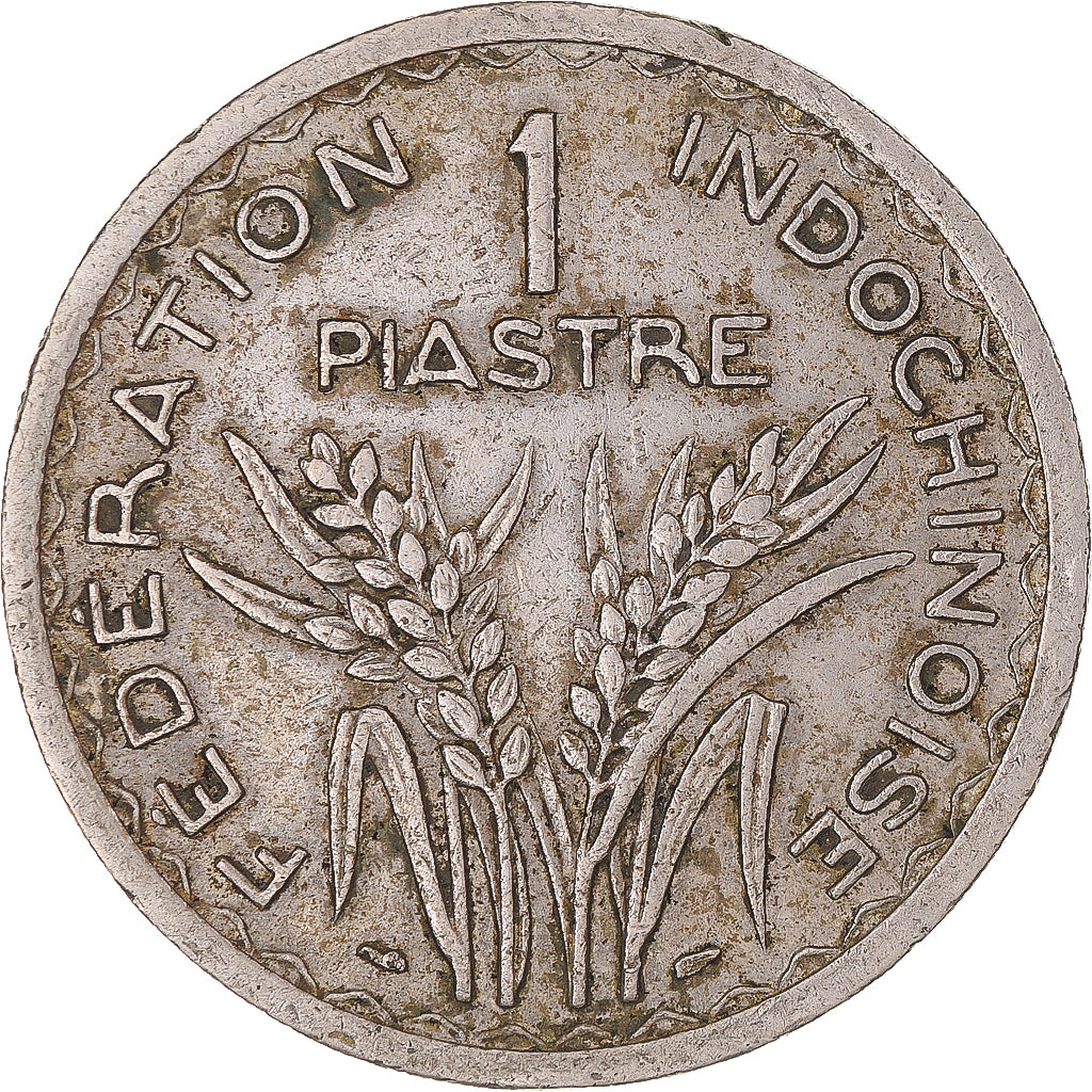 Moeda, INDOCHINA FRANCESA, Piastre, 1947, Paris, EF(40-45), Cobre-níquel