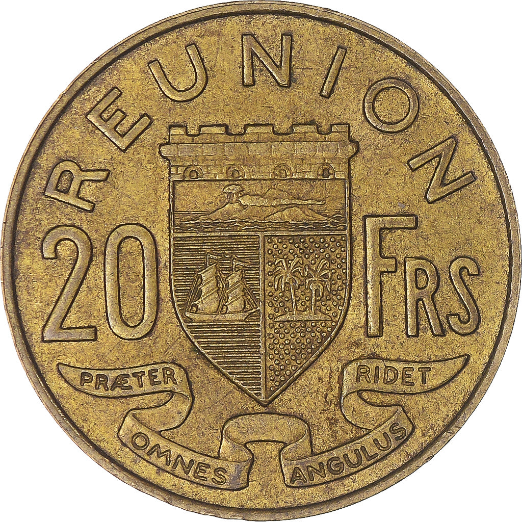 Coin, Réunion, 20 Francs, 1960, EF(40-45), Aluminum-Bronze, KM:11