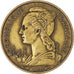 Coin, Réunion, 20 Francs, 1955, EF(40-45), Aluminum-Bronze, KM:11