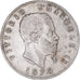 Coin, Italy, Vittorio Emanuele II, 5 Lire, 1875, Milan, EF(40-45), Silver