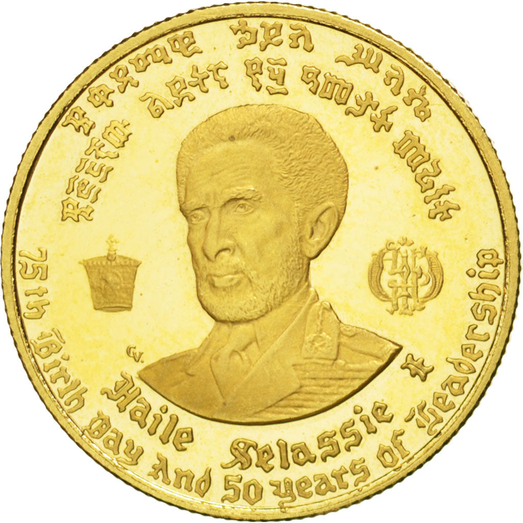 Etiopia, Haile Selassie, 10 Dollars, 1966, SPL, Oro, KM:38