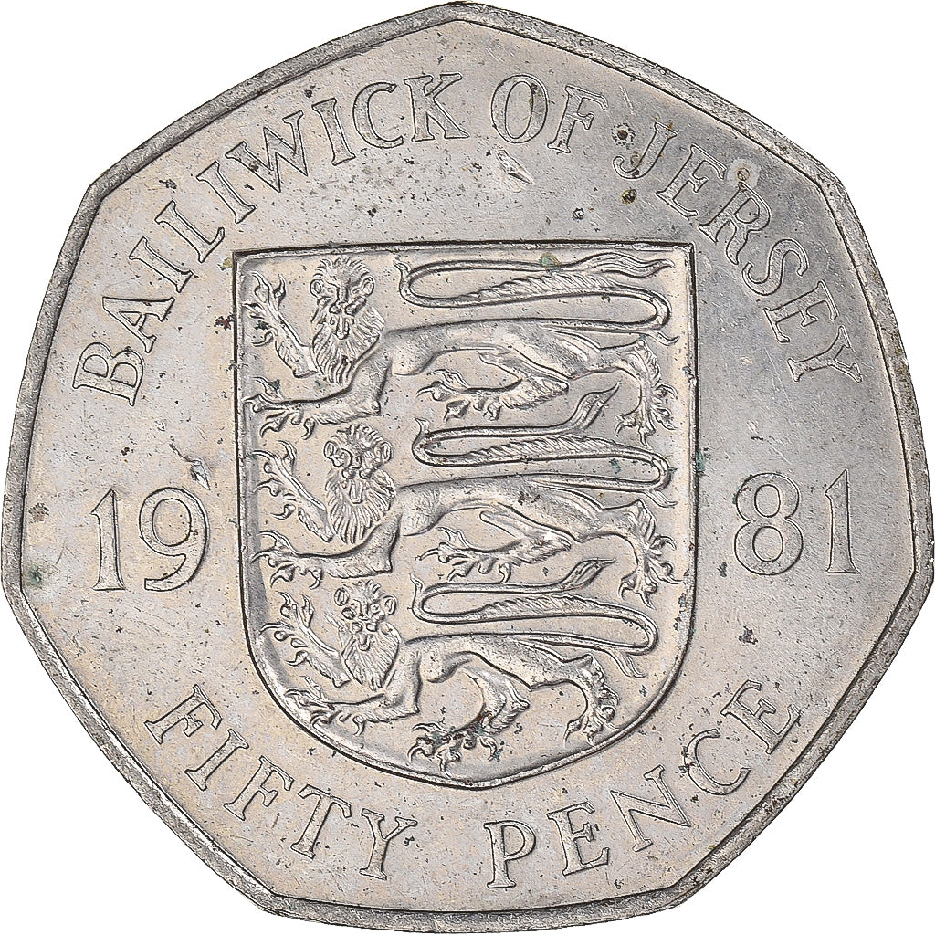 Monnaie, Jersey, 50 Pence, 1981