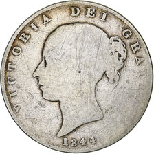 Coin, Great Britain, Victoria, 1/2 Crown, 1844, British Royal Mint, G(4-6)