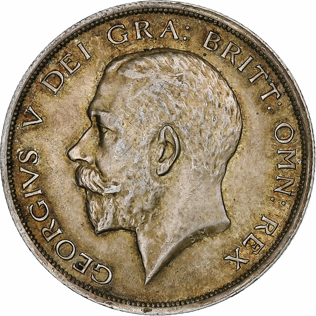 Coin, Great Britain, George V, 1/2 Crown, 1918, AU(55-58), Silver, KM:818.1