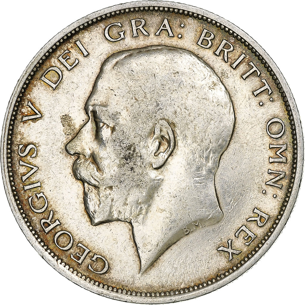 Coin, Great Britain, George V, 1/2 Crown, 1916, AU(50-53), Silver, KM:818.1