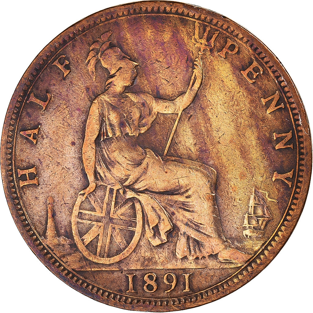 Coin, Great Britain, 1/2 Penny, 1891