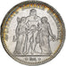 France, Hercule, 5 Francs, 1878, Bordeaux, EF(40-45), Silver, KM:820.2