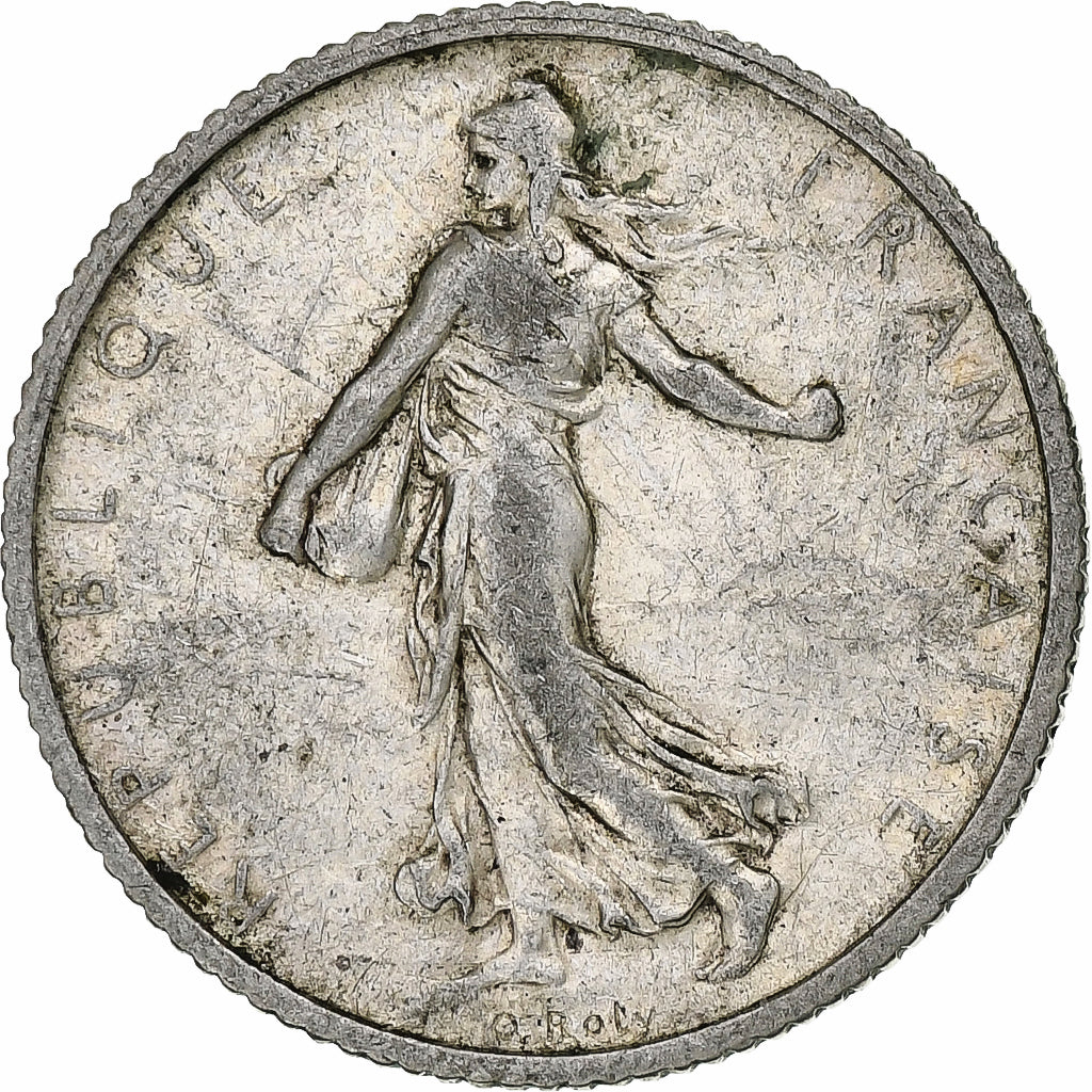Frankrijk, Semeuse, Franc, 1910, Paris, FR, Zilver, KM:844.1, Gadoury:467, Le