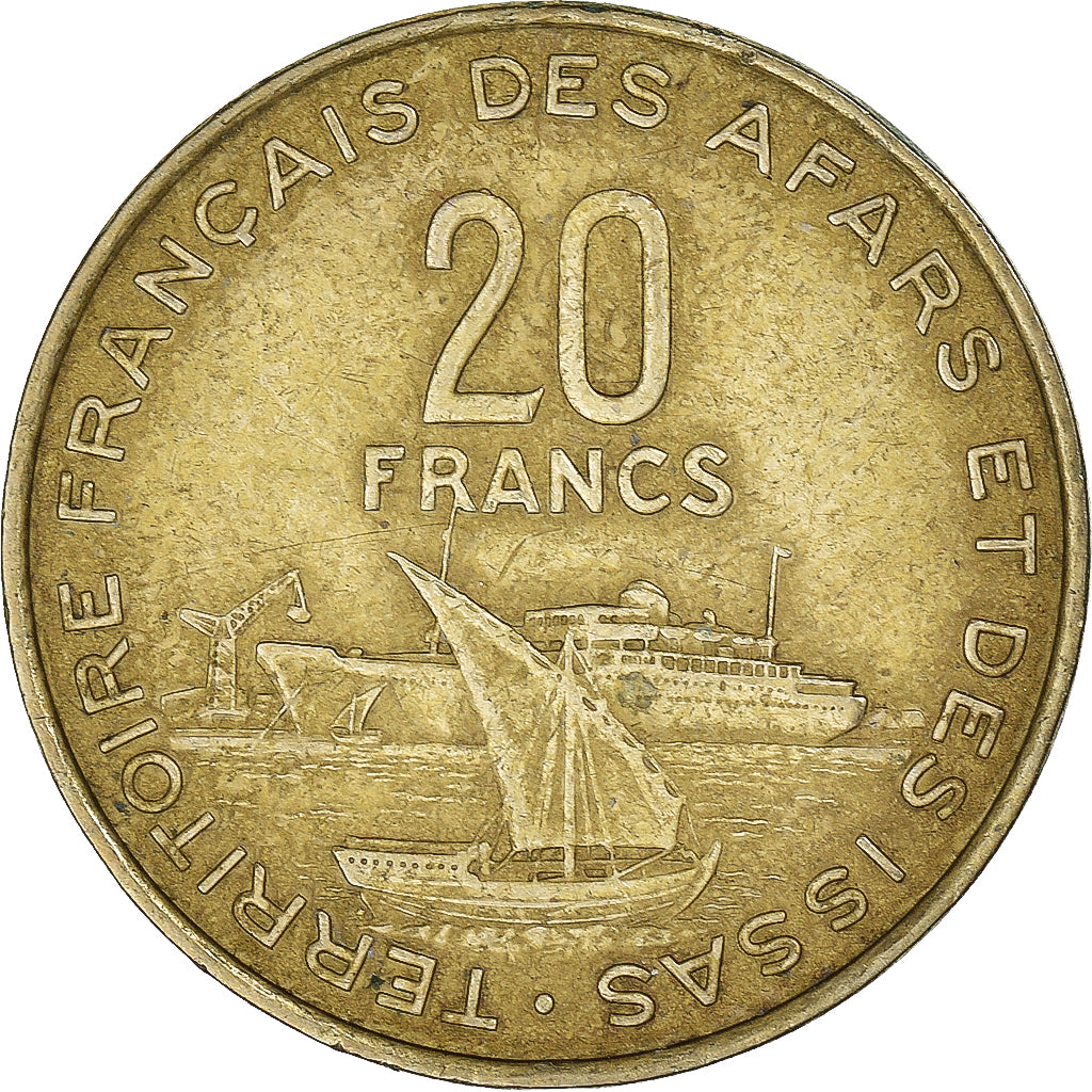 Moneta, AFARS E ISSAS FRANCESI, 20 Francs, 1975
