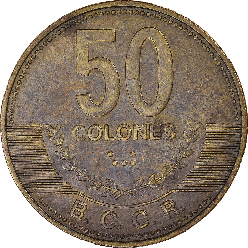 Coin, Costa Rica, 50 Colones, 2007