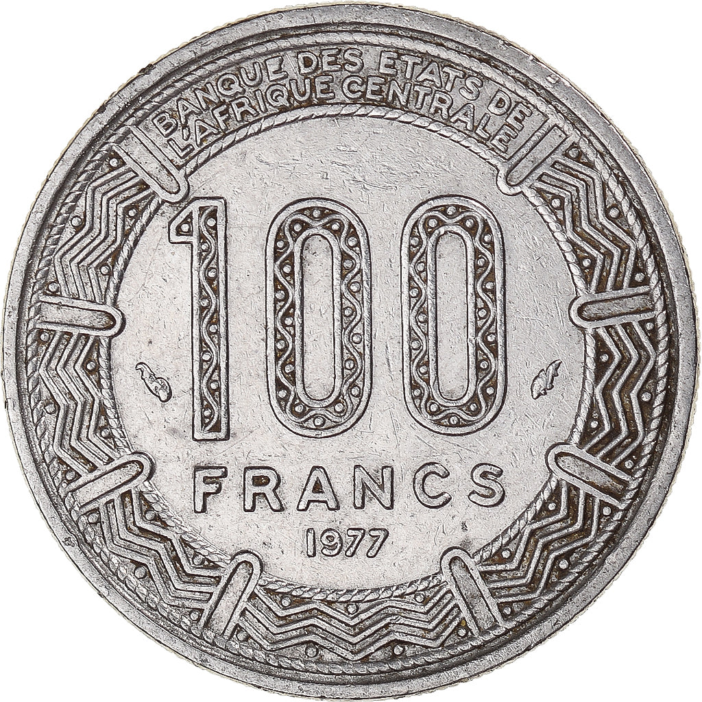 Moneta, Gabon, 100 Francs, 1977
