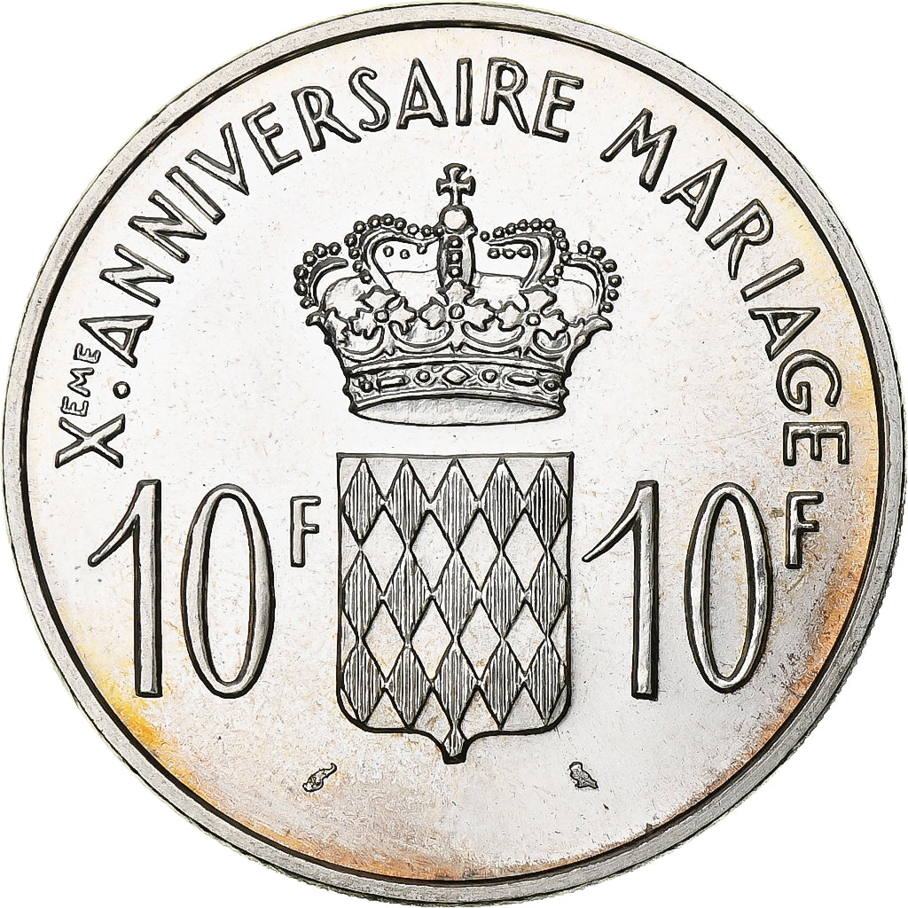 Monaco, 10 Francs, 1966, Monnaie de Paris, MS(60-62), Silver, KM:M1, Gadoury:MC
