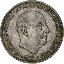 España, Francisco Franco, 100 Pesetas, 1966 (67), Madrid, MBC+, Plata, KM:797