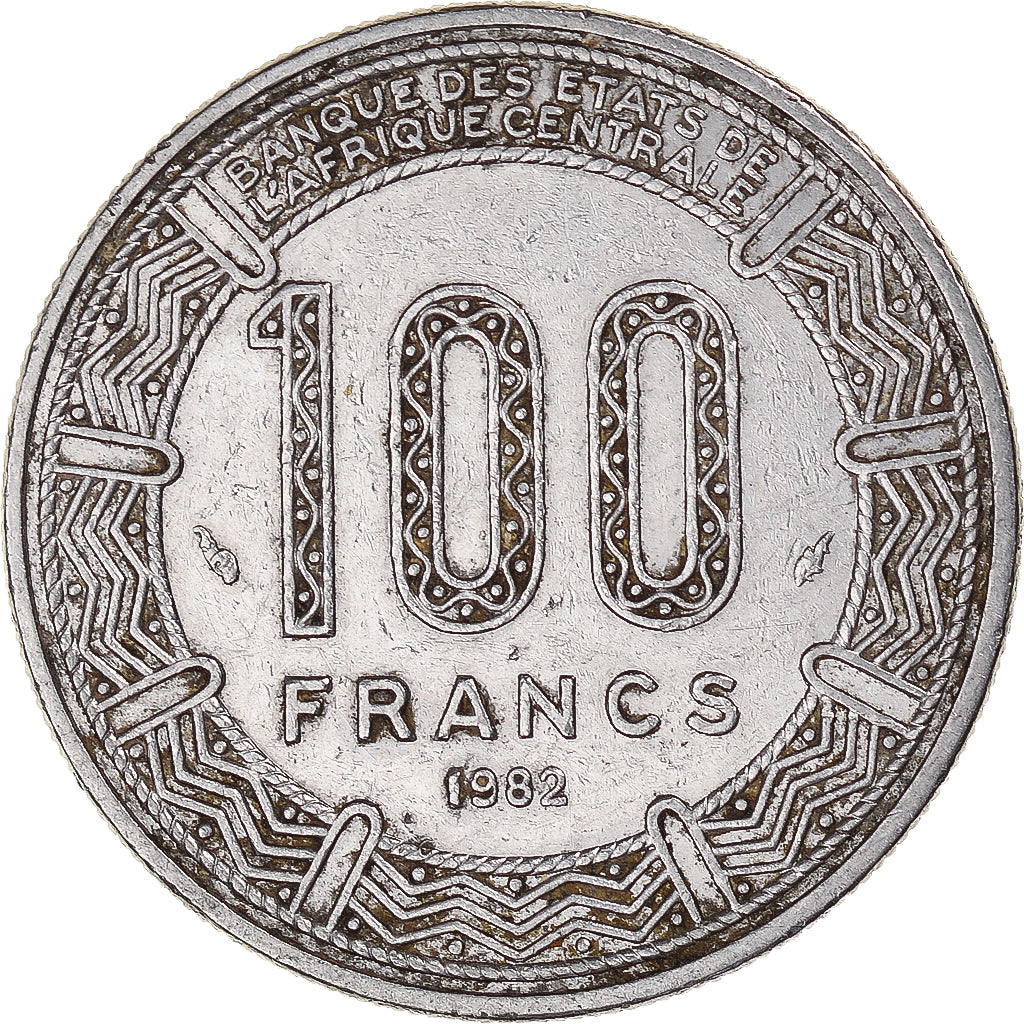 Coin, Gabon, 100 Francs, 1982