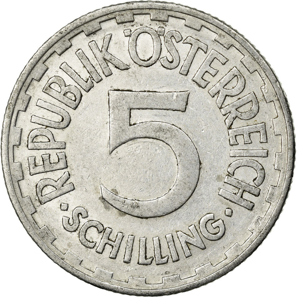 Coin, Austria, 5 Schilling, 1952, EF(40-45), Aluminum, KM:2879