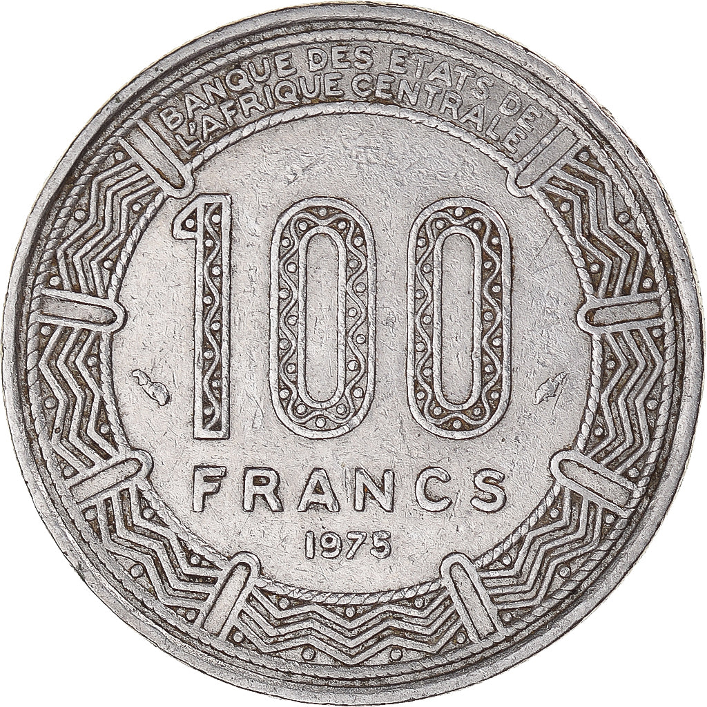 Münze, Gabun, 100 Francs, 1975