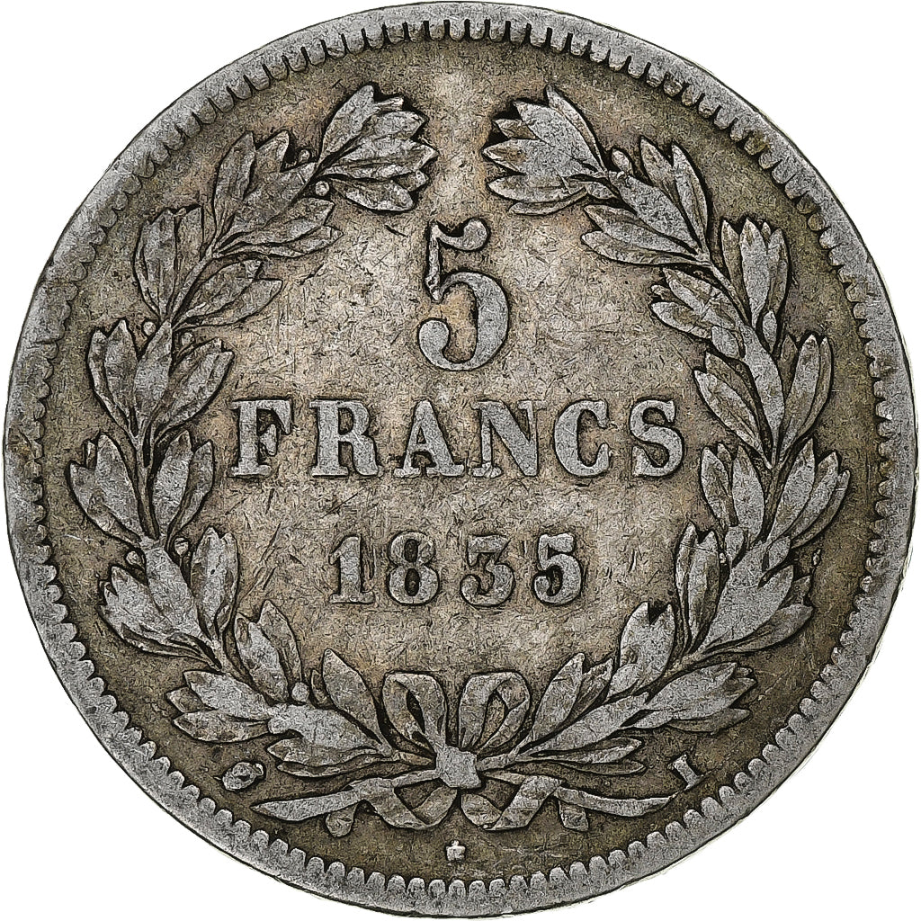 France, Louis-Philippe, 5 Francs, 1835, Limoges, VF(20-25), Silver, KM:749.6