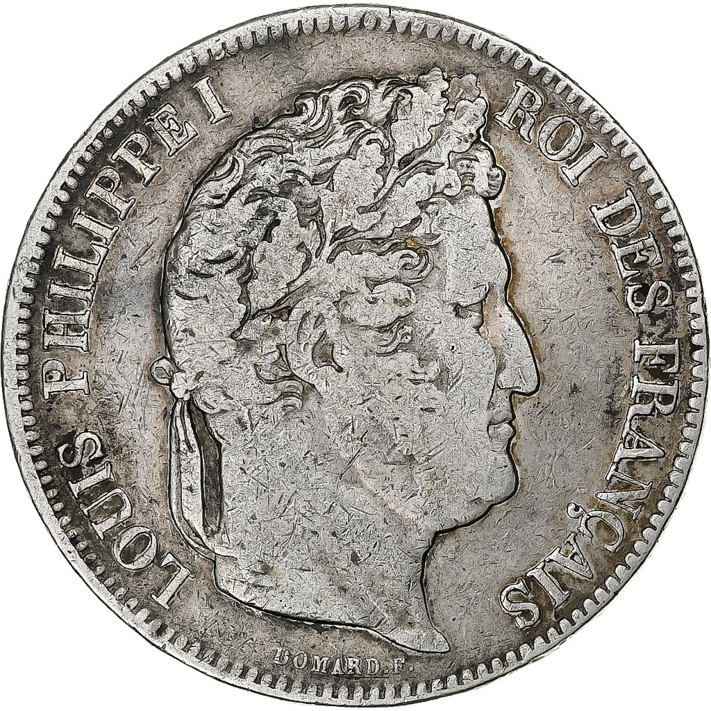 France, Louis-Philippe, 5 Francs, 1841, Lille, VF(20-25), Silver, KM:749.13